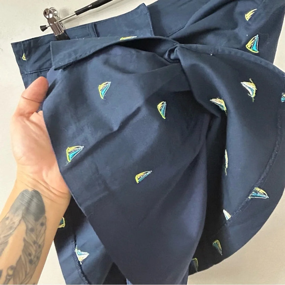 IZOD G-flex cotton golf skort skirt with shorts casual wear coastal design Sz 8 - Picture 8 of 10